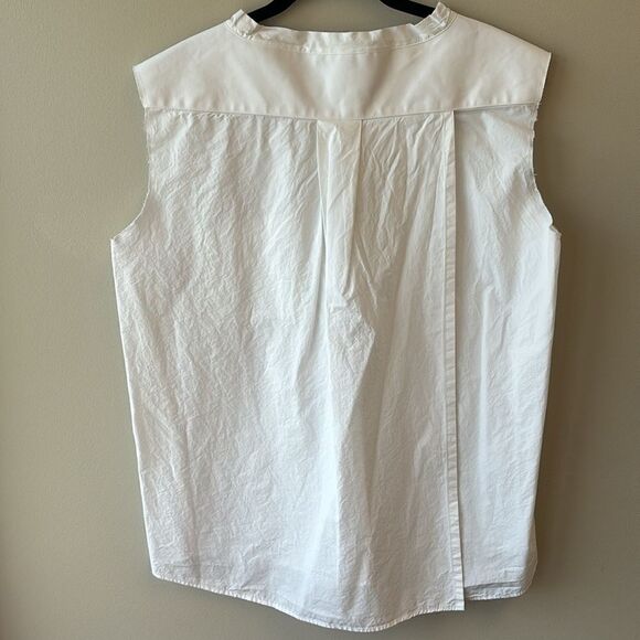 Sibel Saral White Cotton blouse size small sleeveless - Picture 10 of 10